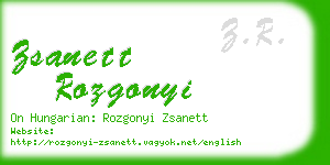 zsanett rozgonyi business card